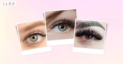 Different lash extension styles from natural to dramatic