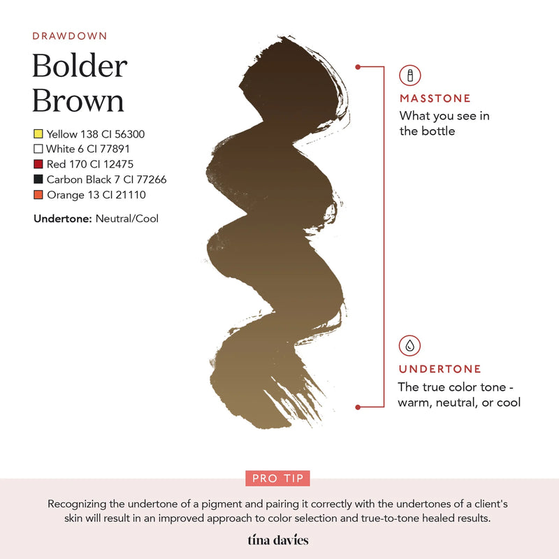 Tina Davies I ❤️ INK Brow Pigments Bolder Brown