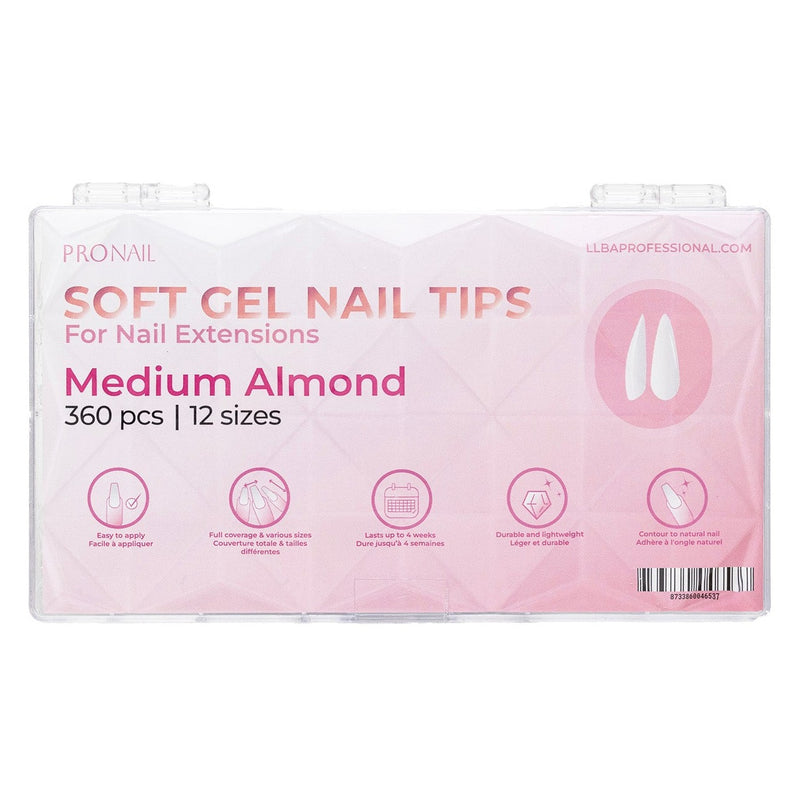 LLBA ProNail Soft Gel Tips - Almond
