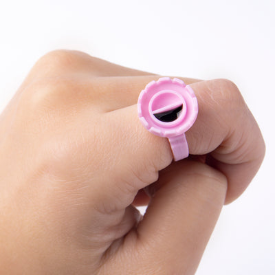 Pink Glue Rings (100 pcs)