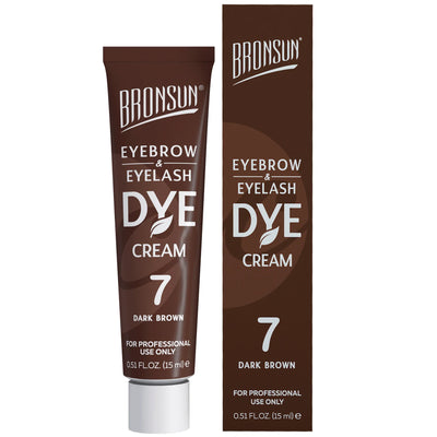 Bronsun Brow and Lash Cream Dye - Dark Brown #7, 15ml