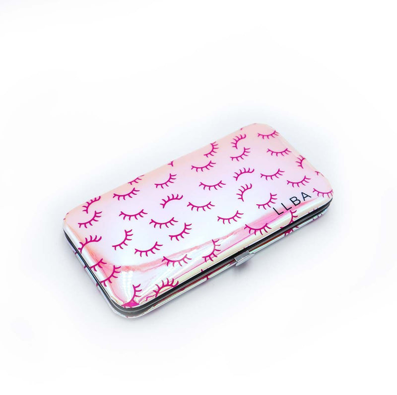 Magnetic tweezer case (pink pearl with blink)
